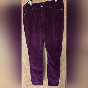Torrid Bombshell Skinny Pants in Rich Corduroy Purple 20T